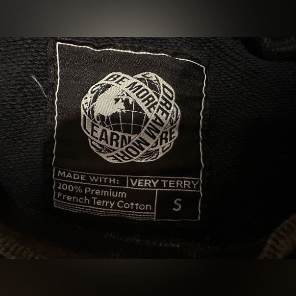 Alphalete Women's Terry Oversized Crop Top Long Sleeve Pullover Acid Wash Small - Picture 8 of 13